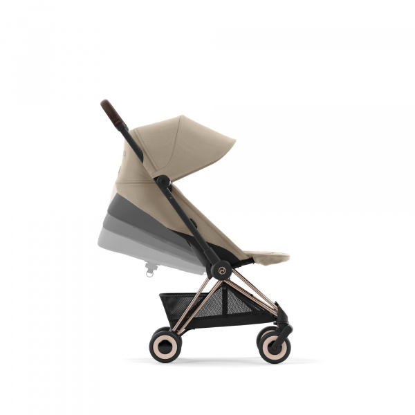 Poussette duo coya cozy beige châssis rosegold + cloud g i-size Cybex