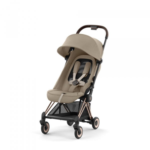 Poussette duo coya cozy beige châssis rosegold + cloud g i-size Cybex