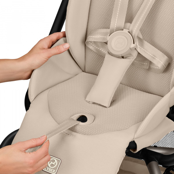 Poussette duo eezy s twist+ 2 pivotante almond beige avec siège auto aton b2 i-size Cybex