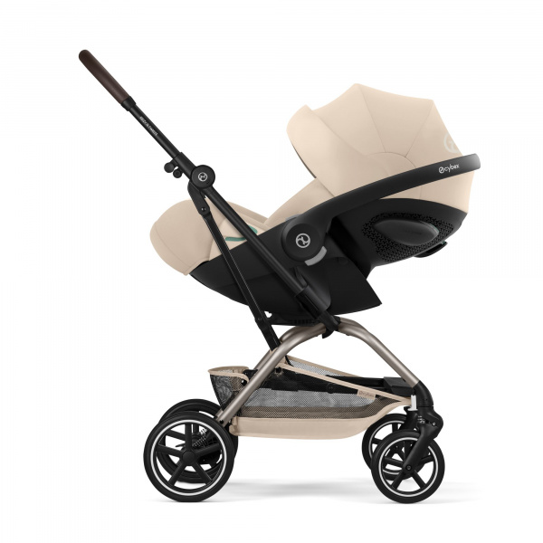 Poussette duo eezy s twist+ 2 pivotante almond beige avec siège auto cloud g i-size Cybex