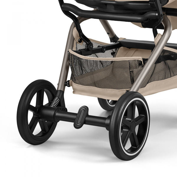 Poussette duo eezy s twist+ 2 pivotante almond beige avec siège auto cloud t i-size Cybex