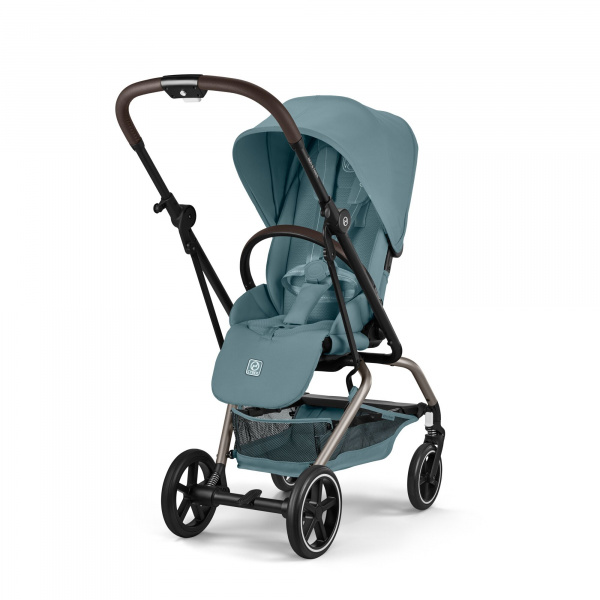 Poussette duo eezy s twist+ 2 pivotante stormy blue avec siège auto aton b2 i-size Cybex