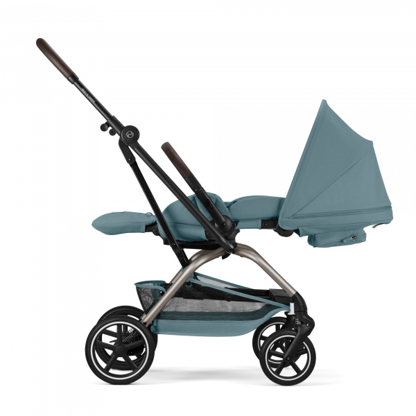 Poussette duo eezy s twist+ 2 pivotante stormy blue avec siège auto cloud g i-size Cybex
