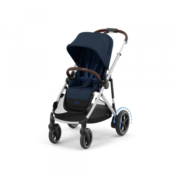 Poussette duo e-gazelle s ocean blue + siège auto cloud g i-size Cybex