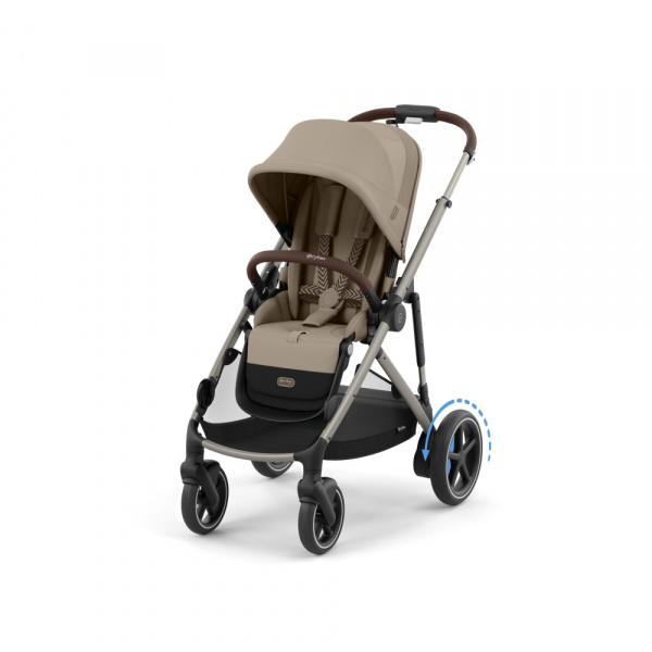 Poussette duo e-gazelle s almond beige + siège auto cloud g i-size Cybex
