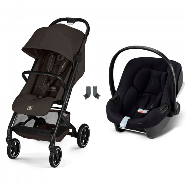 Poussette duo beezy 4 compacte chocolate brown avec siège auto aton b2 i-size Cybex