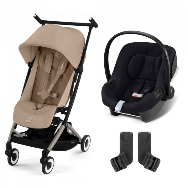 Poussette duo libelle 4 moss green + aton b2 i-size Cybex