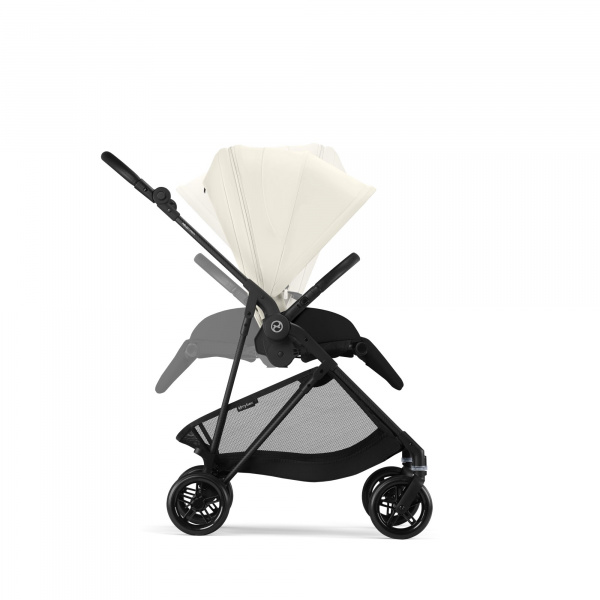Poussette trio melio carbon stormy blue + aton b2 i-size + nacelle Cybex