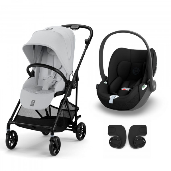 Poussette duo melio carbon fog grey + cloud t i-size Cybex