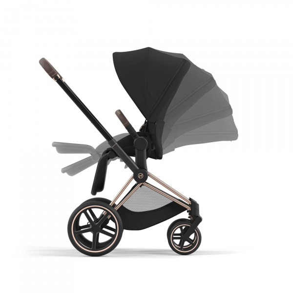 Poussette duo priam 4 sepia black châssis rose gold + siège auto cloud g i-size Cybex