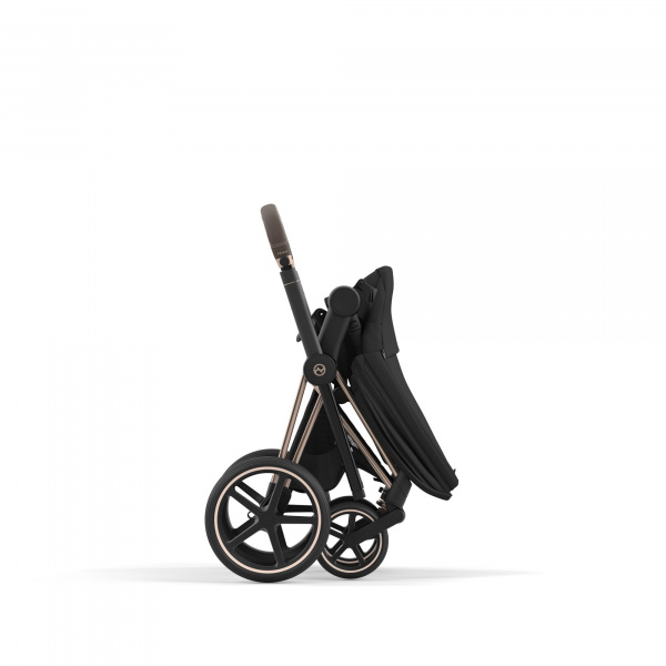 Poussette duo priam 4 sepia black châssis rose gold + siège auto cloud g i-size Cybex
