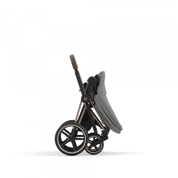 Poussette duo priam 4 mirage grey châssis rose gold + siège auto cloud g i-size Cybex