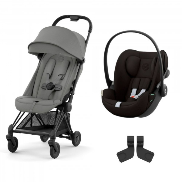 Poussette duo coya sepia black châssis matt black + cloud g i-size Cybex