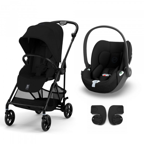 Poussette duo melio carbon magic black + cloud t i-size Cybex