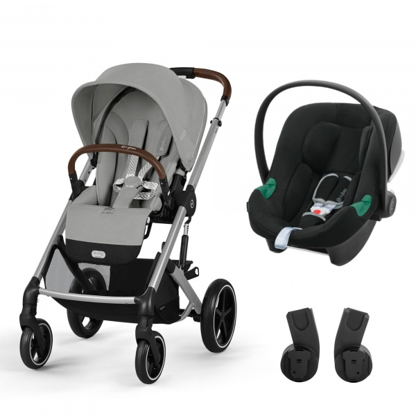 Poussette duo balios s lux 3 moon black + siège auto aton b2 i-size Cybex