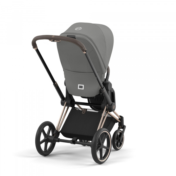 Poussette duo priam 4 sepia black châssis rose gold + nacelle luxe Cybex