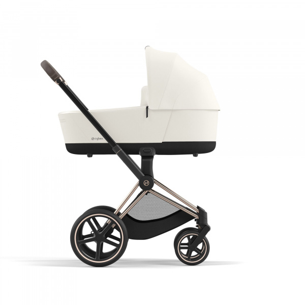 Poussette duo priam 4 sepia black châssis rose gold + nacelle luxe Cybex