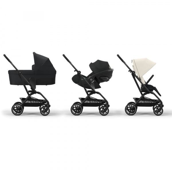 Poussette duo eezy s twist+ 2 almond beige + siège auto cloud g i-size Cybex