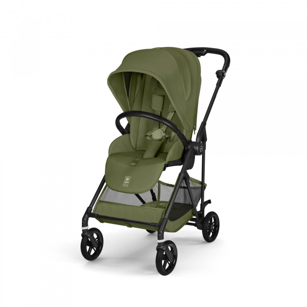 Poussette duo melio carbon 6 moss green avec siège auto cloud t i-size Cybex