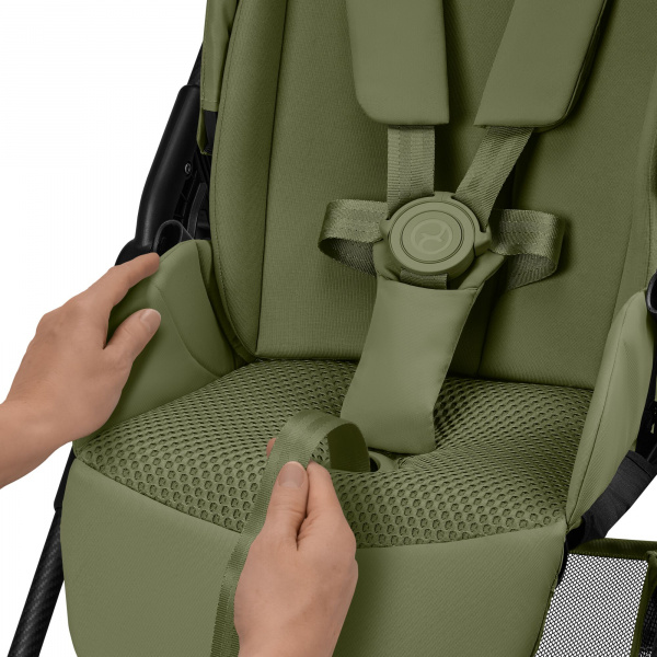 Poussette duo melio carbon 6 moss green avec siège auto cloud t i-size Cybex