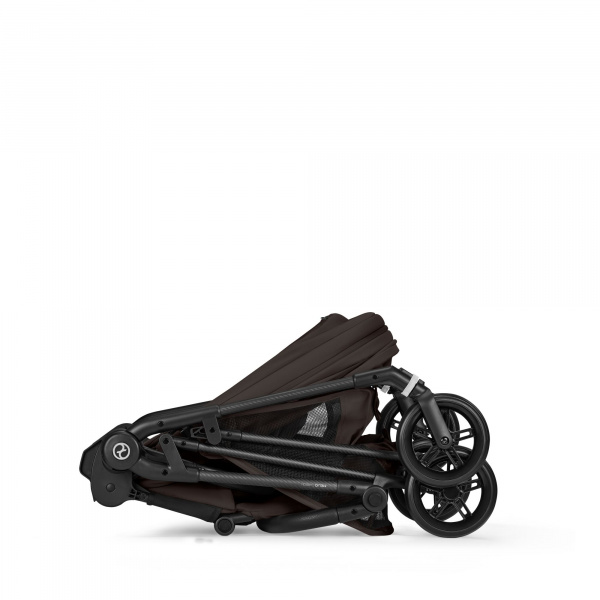 Poussette duo melio carbon 6 chocolate brown avec siège auto aton b2 i-size Cybex
