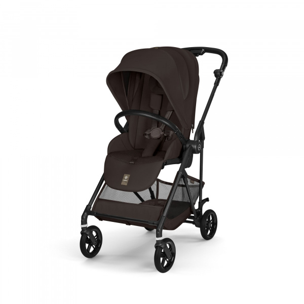 Poussette duo melio carbon 6 chocolate brown avec siège auto cloud g i-size Cybex