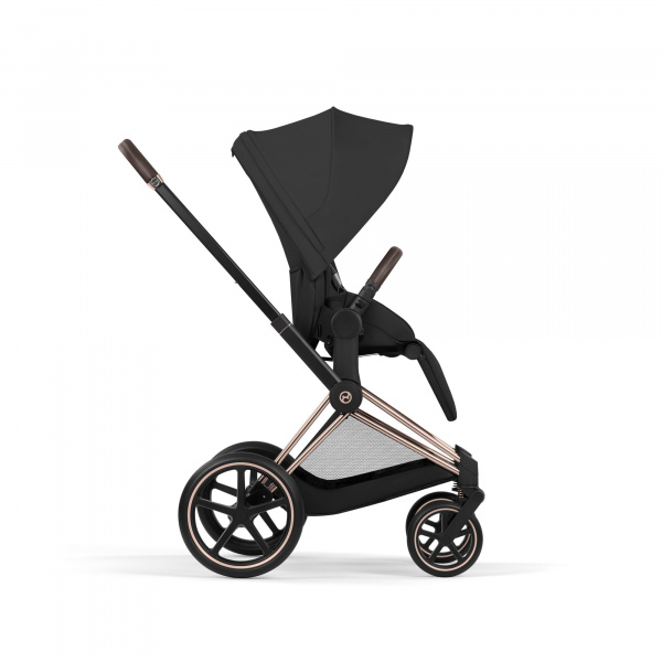 Poussette duo priam 5 avec nacelle pliable châssis rosegold sepia black Cybex