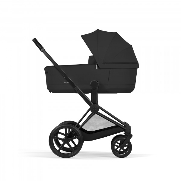 Poussette duo priam 5 avec nacelle pliable châssis matt black sepia black Cybex