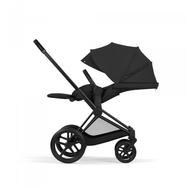 Poussette duo priam 5 avec nacelle pliable châssis matt black sepia black Cybex