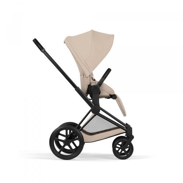 Poussette duo priam 5 avec nacelle pliable châssis matt black cozy beige Cybex