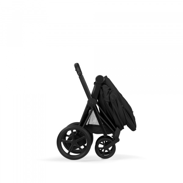 Poussette duo électrique e-priam 3 avec nacelle pliable châssis matt black sepia black Cybex