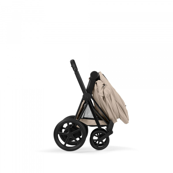 Poussette duo électrique e-priam 3 avec nacelle pliable châssis matt black sepia black Cybex