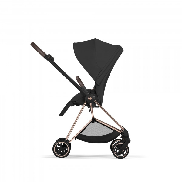 Poussette duo compacte mios 4 avec nacelle pliable châssis rosegold sepia black Cybex