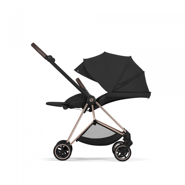 Poussette duo compacte mios 4 avec nacelle pliable châssis rosegold sepia black Cybex