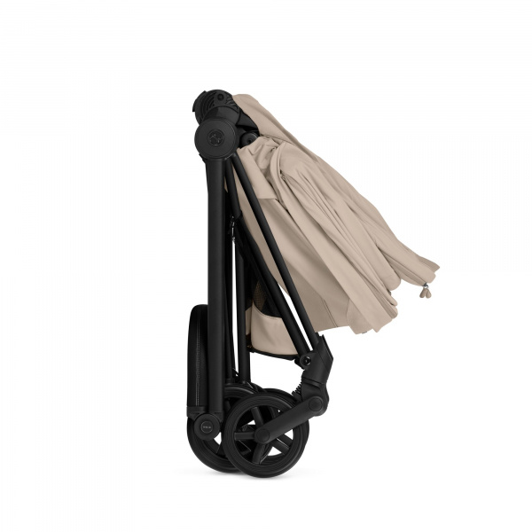 Poussette duo compacte mios 4 avec nacelle pliable châssis matt black cozy beige Cybex