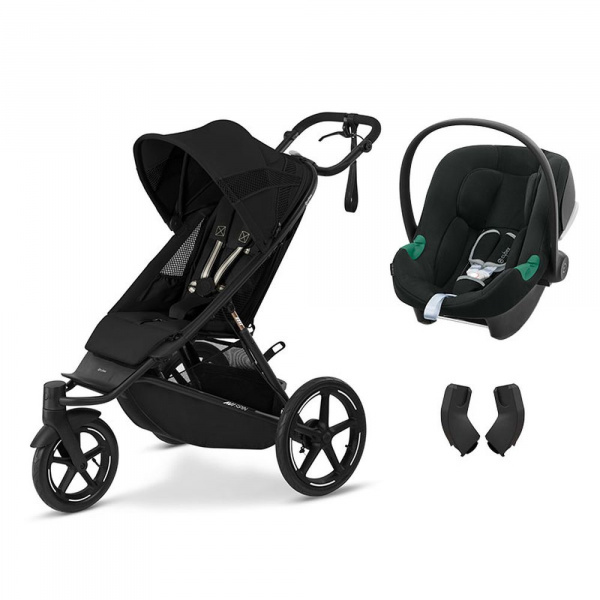 Poussette duo avi spin moon black + siège auto aton b2 i-size Cybex