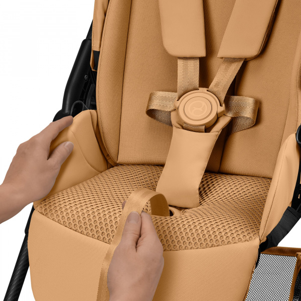 Poussette duo melio carbon 6 cinnamon yellow avec siège auto cloud t i-size Cybex