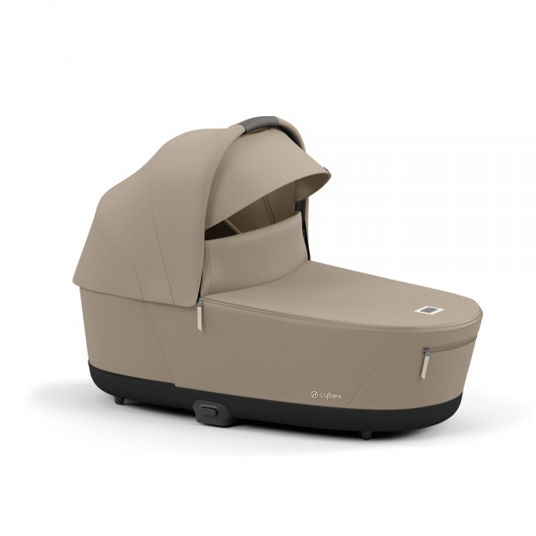 Poussette duo priam 4 cozy beige châssis matt black + nacelle luxe Cybex