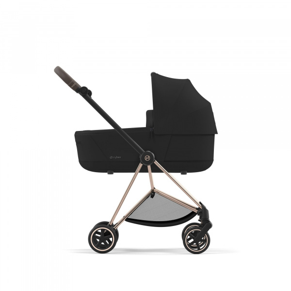 Poussette duo mios 3 sepia black châssis rose gold + nacelle luxe Cybex