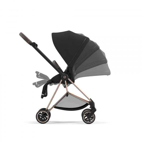 Poussette duo mios 3 sepia black châssis rose gold + nacelle luxe Cybex