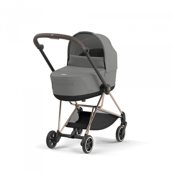 Poussette duo mios 3 sepia black châssis rose gold + nacelle luxe Cybex