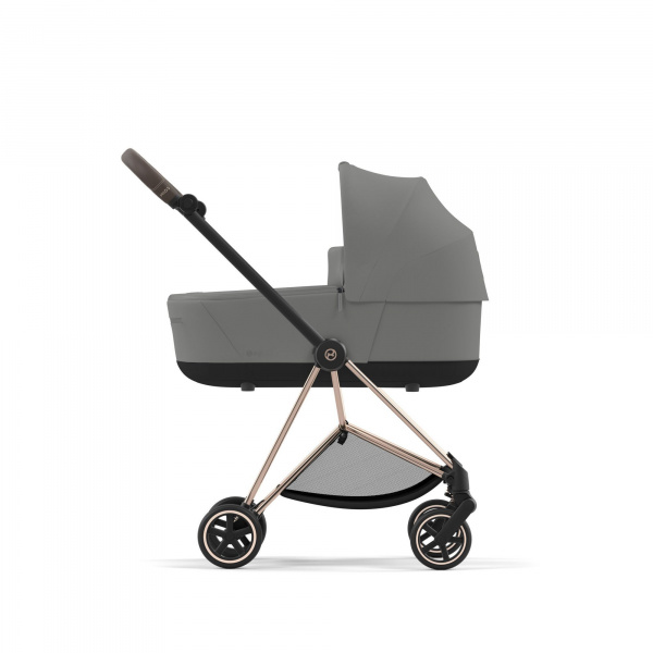 Poussette duo mios 3 sepia black châssis rose gold + nacelle luxe Cybex