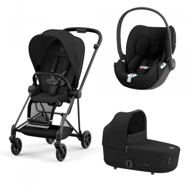 Poussette trio mios 3 sepia black châssis matt black + cloud t i-size + nacelle luxe Cybex
