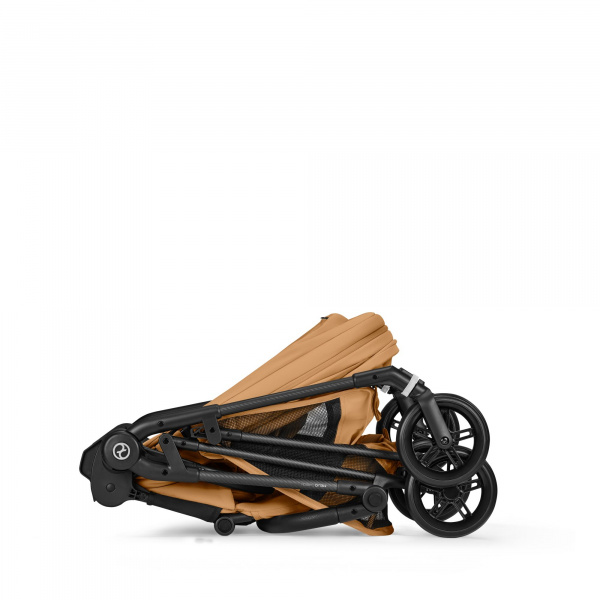 Poussette duo melio carbon 6 cinnamon yellow avec nacelle melio cot Cybex