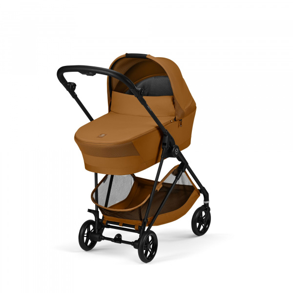 Poussette duo melio carbon 6 cinnamon yellow avec nacelle melio cot Cybex