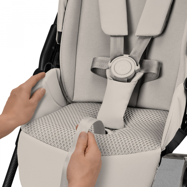 Poussette duo melio carbon 6 dune grey avec nacelle melio cot Cybex
