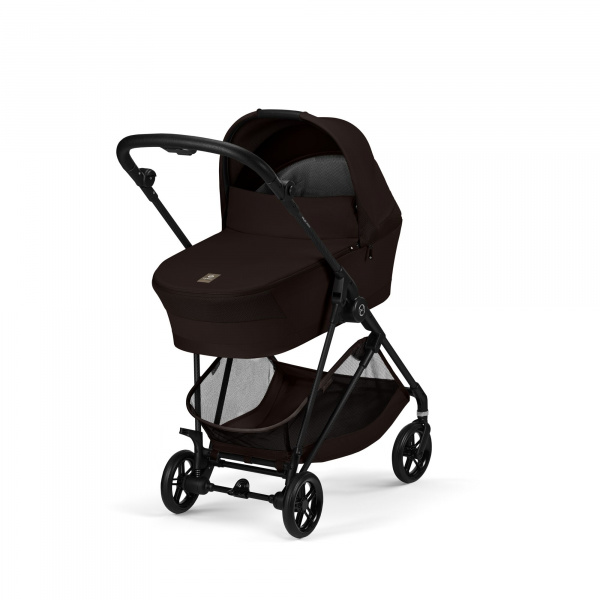 Poussette duo melio carbon 6 chocolate brown avec nacelle melio cot Cybex