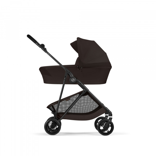 Poussette duo melio carbon 6 chocolate brown avec nacelle melio cot Cybex