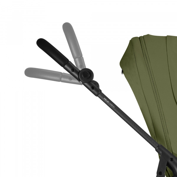 Poussette duo melio carbon 6 moss green avec nacelle melio cot Cybex