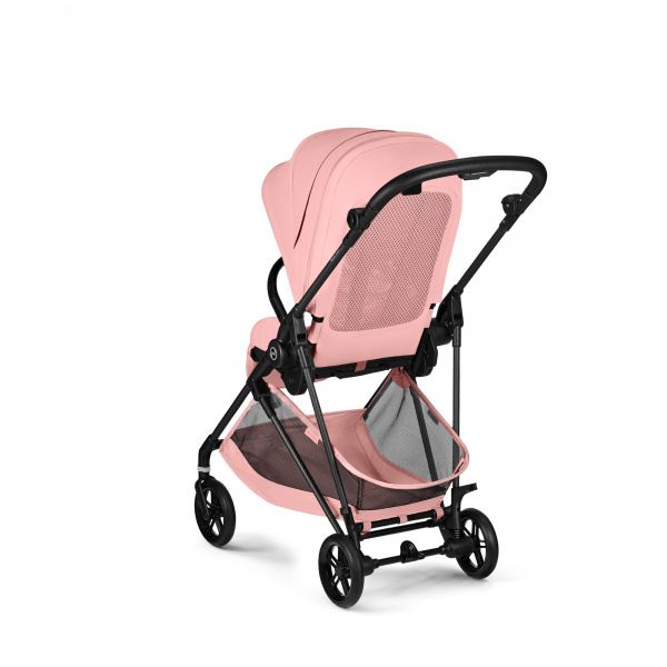 Poussette duo melio carbon 6 candy pink avec nacelle melio cot Cybex